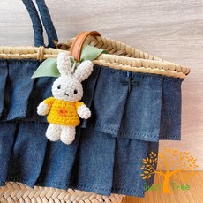 橘荷屋 現貨 荷蘭 Just Dutch 手工編織 鑰匙圈 梵谷系列 米飛兔 miffy 向日葵 11cm