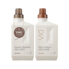 Mother K Dia洗衣液1L+衣物柔順劑1L套裝, 1套