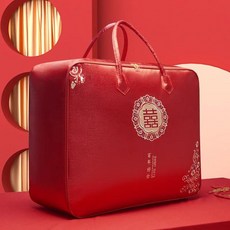 빨간색 웨딩 이불 보관 가방 휴대용 면 축하, Q. 영원히 사랑에 빠지다 (새틴 옥스포드 독점 만침