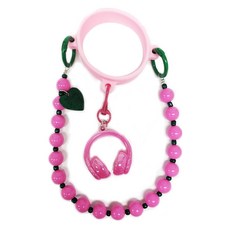 MDC 텀블러 비즈스트랩 4종세트 / 5컬러 선택가능 / 비즈스트랩 키링 실리콘스트랩 핸드폰홀더, 1개, 핑크세트