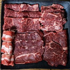 소고기 세트 1.2kg 살치살 갈비살 부채살 등심 우삼겹갈비살 부채살 우삼겹, 1박스
