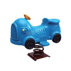 유치원 어린이집 의자 유아 아기 공원 흔들목마 시소 승용 완구 놀이기구 키즈카페 흔들 기구, 파란색 클래식 자동차