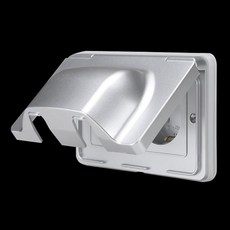 네오티마 매입콘센트 2구 실버 알루미늄 12201S 파나소닉 대체용, 1개