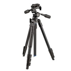 SLIK PRO AL-324-3W 알루미늄 삼각대 키트 SH-747 3방향 팬 헤드 포함 1448cm 57인치 높이 613-372 빠른 플립 메, 3방향 팬이 있는 다리