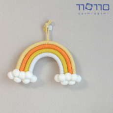 꾸미꼬미 무지개 마크라메 아이방 아기방 꾸미기 인테리어 소품샵, 옐로우