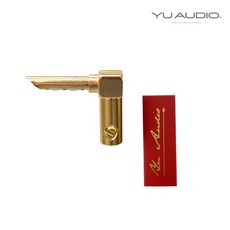 YU AUDIO L型 90度 香蕉插 鍍真金 雙螺絲, 1個, 單顆/含紅色熱縮套, 單顆/含紅色熱縮套