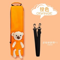 昕欣樂器 小熊鼓棒袋 可愛鼓棒包 加厚防水 輕量鼓棒包 鼓棒收納 爵士鼓, 橘色小熊可放6雙鼓棒, 1個