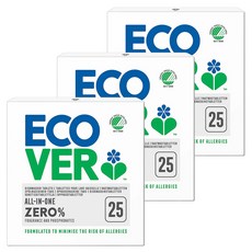 에코버 ZERO 식기세척기세제 타블렛, 500g, 3개
