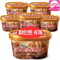 롯데푸드 구구크러스터홈 한박스 아이스크림, 660ml, 6개