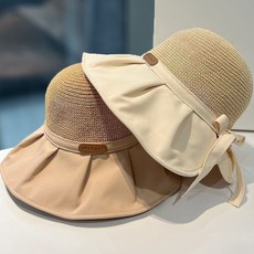 봄 여름 가을 예쁜 여성 넓은챙 모자 얇은리본띠와이어 여자 버킷햇 JUN팩토리, 블랙