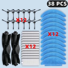 Cecotec Conga Eternal Pet Max X-Treme Ultimate Titanium Vital Parts 액세서리 메인 사이드 브러시 필터, 06 Set N