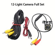 MTIJIEY 후방 카메라 12LED 광각 후진 야간 투시경 자동 주차 모니터 CCD 방수, Full SET_12V용