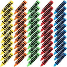 Affrolling 50피스 6.4cm(2.5인치) 크레용 지우개 벌크 펀 카와이 귀엽고 다채로운 지우개 생일 선물 파티 선물 상품 용품, 50