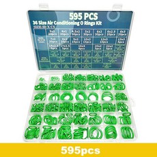 595개 36가지 자동차 에어컨 배관 가스켓 고무 키트 니트릴 고압 밸브 압력 오링 내유성, Set A, 1개