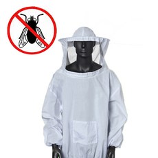 해충 방충복 방충모자 모기장옷 양봉 벌초 차단 야외, 해충방제복(화이트), 1개