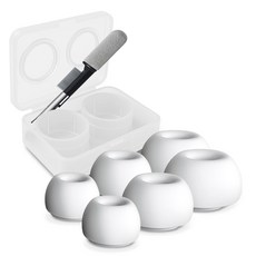 더조은셀러 스무팁 이어팁 S/M/L 6P 청소도구 키트 셋 갤럭시 버즈3 프로 호환, 화이트(S+M+L), 갤럭시버즈3 프로