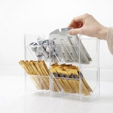 바이탈네스트) 커피 캡슐 보관함 티백 탕비실정리함 커피보관용기 층층이정리함-D-, 1개, 상세페이지 참조