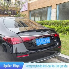 2024 벤츠 E클래스 W214 E260 E300 리어 트렁크 스포일러 블랙 ABS 튜닝 파츠 호환, Unpainted