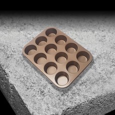 비즈쿡 높은머핀팬 12구 골드, 1개