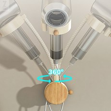 픽만 흡착식 거치대 각도조절 핸즈프리 드라이기 홀더 머리말리기, 아이보리