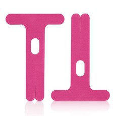 運動護肘肌貼肘部保護肌肉貼健身瑜伽防磨肌內效貼布透氣彈力繃帶, 玫紅色 【T型護肘款】 四片, 1個