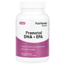 Fairhaven Health Prenatal DHA + EPA 90 Softgels, Fairhaven Health, Prenatal DHA, 1개