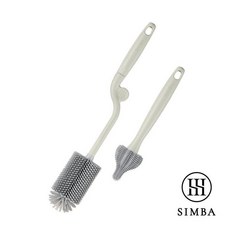 小獅王辛巴 超柔無垢白金矽膠奶瓶刷組, 1個, 小石（灰）, 小石（灰）