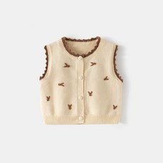 DFMEI 兒童馬甲秋冬男女童背心針織馬夾春秋冬小孩吊帶馬甲開衫馬甲