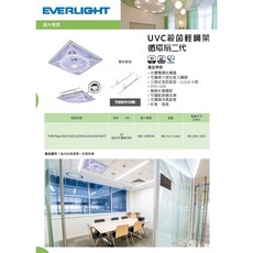 億光 UVC殺菌輕鋼架循環扇 32W UVC紫外線殺菌 六段風力 三段定時 辦公室 輕鋼架, 另購-懸吊配件