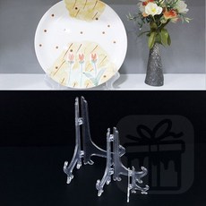 투명 접시꽂이 액자 거치대 그릇받침대, 소 4P