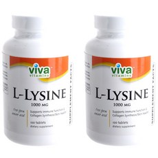 viva vitamins 左旋離胺酸錠 1000mg, 100顆, 2個