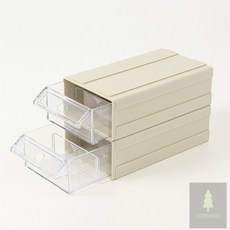 행운군 문구 사무용품 정리서랍 2p세트9.5x5cm 베이지 책상정리서랍