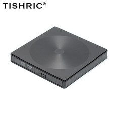 TISHRIC 타입 C/USB 3.0 외장 DVD 드라이브 CD 플레이어 PC DVD-RW ROM CD-RW 노트북 데스크탑, Usb3.0 Type c