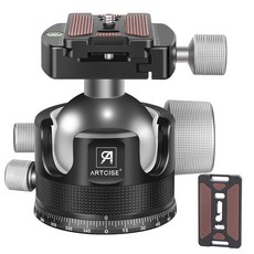 ARTCISE 44mm CNC DSLR 저중심 볼 운대 가공 알루미늄 360도 회전 파노라마 볼 헤드, 1개