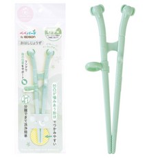 EDISON 波力救援小英雄 SKATER 迪士尼 左手 右手 兒童立體學習筷 冰雪奇緣 輔助筷 訓練筷 愛迪生 收納盒, 1個, 綠色小象 / 2230