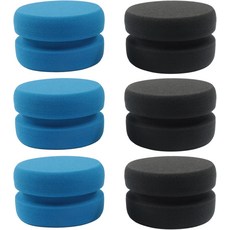 원형 페인트 도포 스펀지 블랙 블루 6개 세트 3 Black + 3 Blue, 1세트