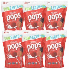 얌얼스 6개X 막대사탕 여러 가지 맛 50개입 310g(10.9oz), 310g, 6개