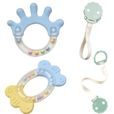 ingreen 搖鈴2種 手指搖鈴+糖果搖鈴+TGM支架 出生禮物/百日禮物, 2種搖鈴(手指+糖果)+ TGM支架