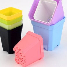 일꾼몰 미니 색깔 사각 화분 장식소품, 소 - 화이트