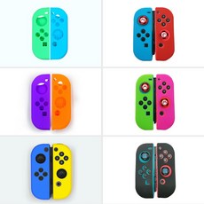 닌텐도스위치게임 닌텐도 스위치 조이 콘 스틱 실리콘 커버 케이스 2p 닌텐도스위치조이콘 닌텐도컨트롤러, 3조이콘커버-퍼플주황, ΩΔ상품선택Åψ, ΩΔ3조이콘커버-퍼플주황Åψ
