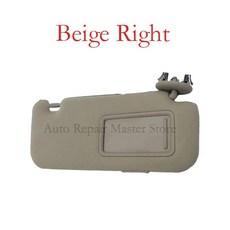 그레이 베이지 선 바이저 화장대 거울 자동차, 색상: 1. Beige Right