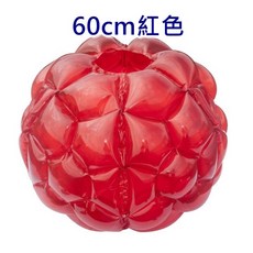 充氣碰碰球 泡泡足球 戶外親子玩具, 1個, 60cm紅色