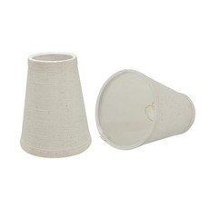 Aspen Creative 32659-9 작은 하드백 엠파이어 모양 샹들리에 세트 (9팩) 램프갓에 레드 우드 클립의 과도기적 디자인 195846, 오프 화이트