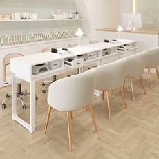 네일샵가구 수납함 유리 작업테이블 선반 로그, 1개, 80x40x78 나뭇결 다리 업그레이드