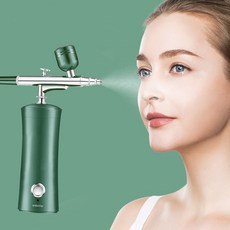 나노 스프레이 미스트기 130kpa 고압 주입식 수분공급기 피부 관리 홈케어 미니 휴대용, 그린 / 장총