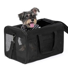 콘룬 고양이 캐리어 항공사 승인 내부 안전 목줄이 있는 부드러운 면의 반려견 캐리어 최대 15파운드의 소형 강아지를 위한 반려동물 운송 접이식 여행용 가방 -blackm, Large, Purple