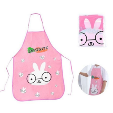 아동 미술 앞치마 방수 유아 만들기 어린이 미술 앞치마 그림 요리용 미술용 토끼