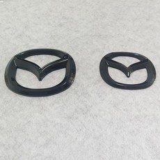 免拆型 mazda 馬自達車標卡夢車標 改裝馬自達車標 MAZDA3/MAZDA6 CX5 中網前標 後尾箱標誌前標尾標, CX50（前後標）亮黑色, 1個