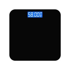 LED顯示電子體重計，精準測量體重，簡約設計風格，健康管理好幫手, 1個, 黑色, A