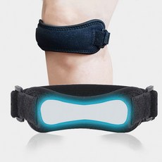 무릎 건강을 위한 실리콘 내장 쓸개골 무릎보호대 운동보호대 아대 밴드, 1개, 블랙